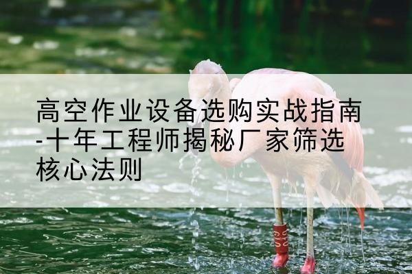 连城剪叉式升降机厂家-高空作业设备选购实战指南-十年工程师揭秘厂家筛选核心法则