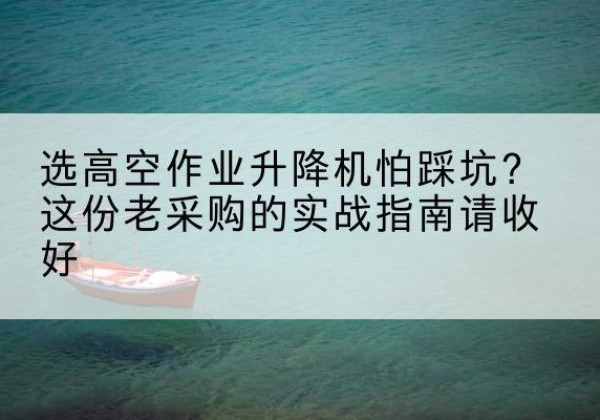 连城高空作业升降机厂家推荐-选高空作业升降机怕踩坑？这份老采购的实战指南请收好